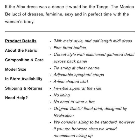 Realisation Alba Silk Floral Spaghetti Strap Midi Slip Dress Dahlia Tan - Picture 13 of 13